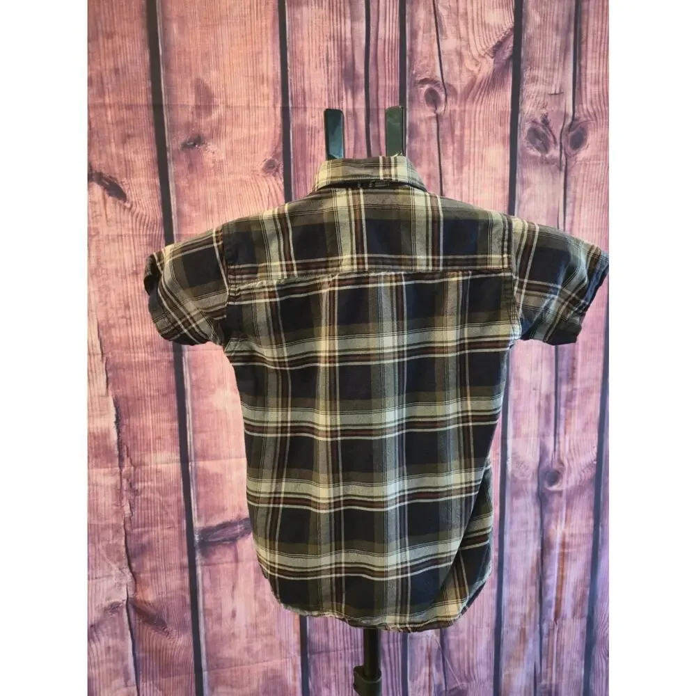 Ralph Lauren Boys Size 6Y Plaid Short Sleeve Button Down Shirt Custom Fit NWOT